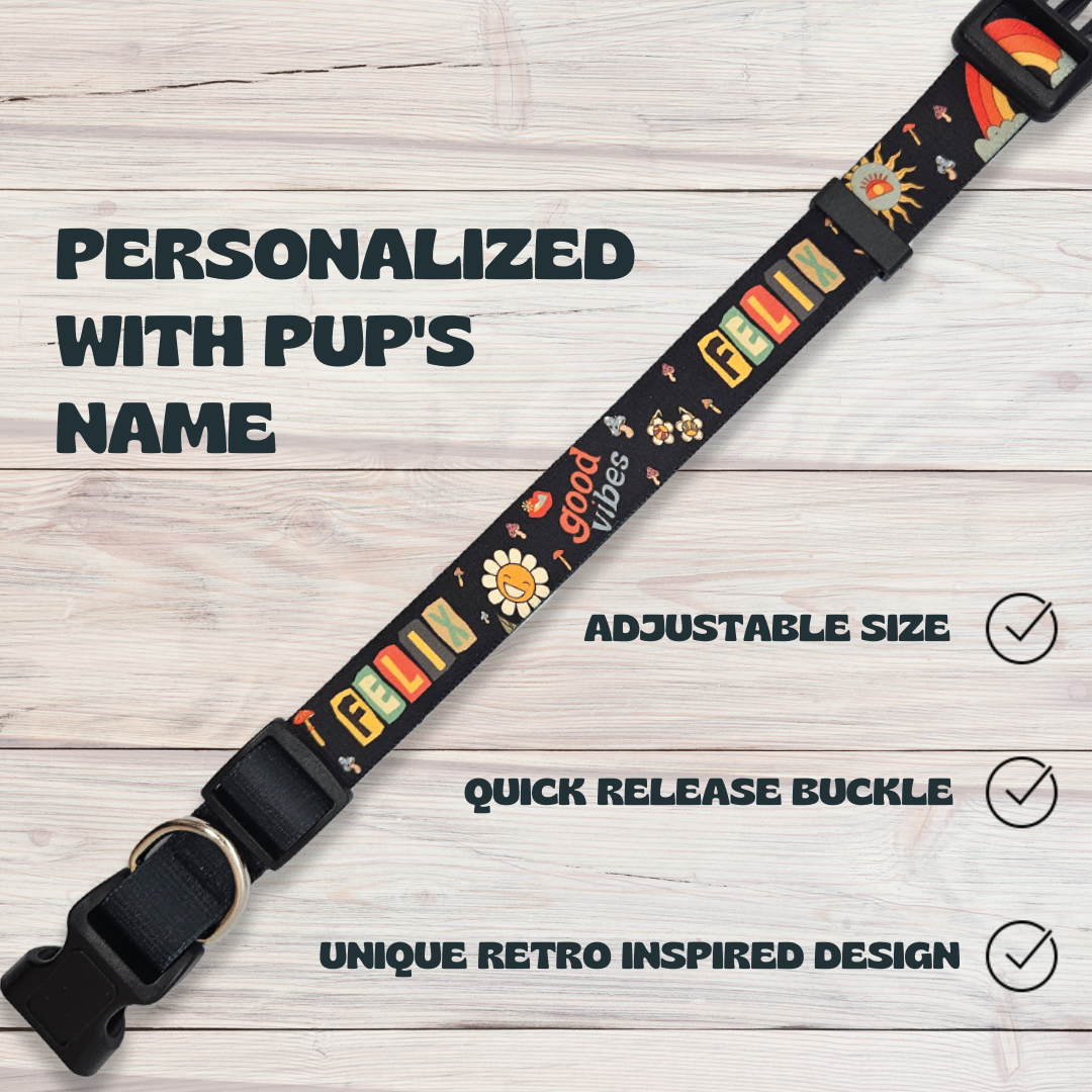Personalized Collar - Good Vibes Only