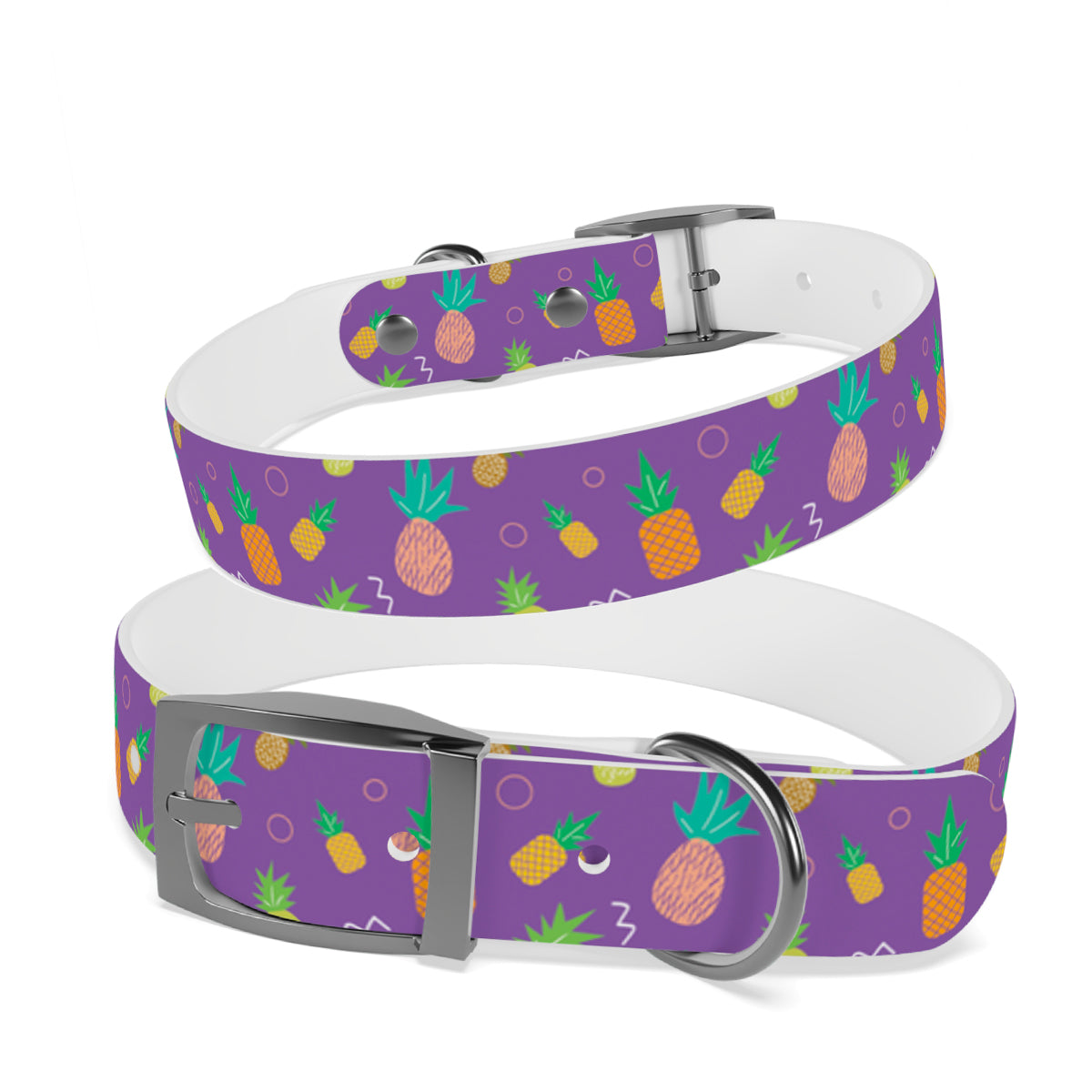 Personalized Pineapple Dog Collar | Antimicrobial, Waterproof & Odor Resistant