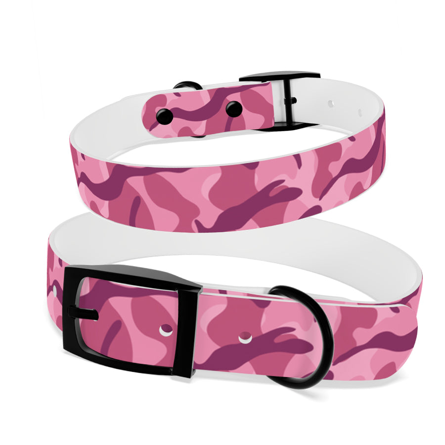 Pink camo dog sales tag