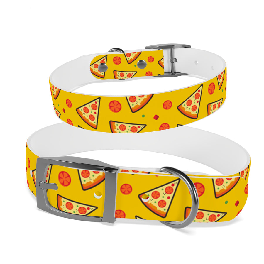 Personalized Pizza Dog Collar | Antimicrobial, Waterproof & Odor Resistant
