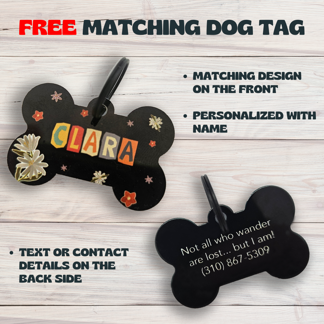 Collar + Free Dog Tag - Floral