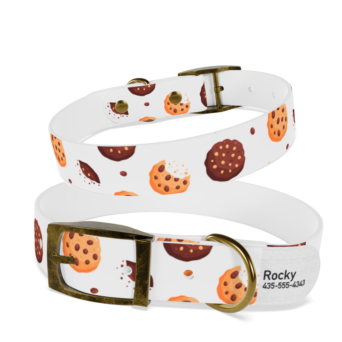 Personalized Cookies Dog Collar | Antimicrobial, Waterproof & Odor Resistant