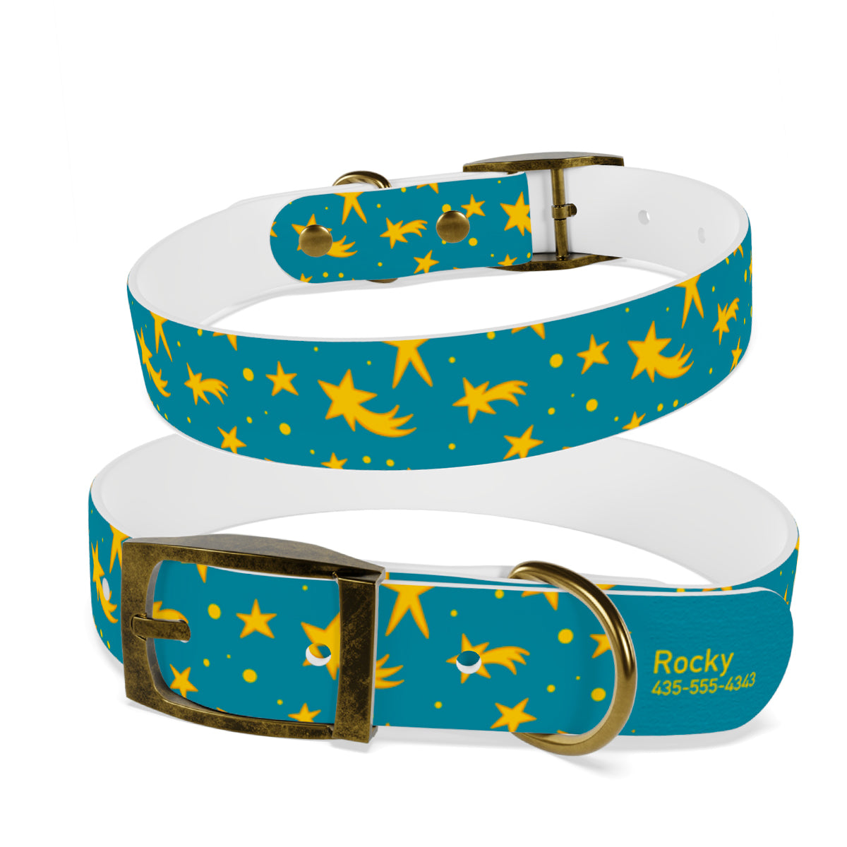 Personalized Star Dog Collar | Antimicrobial, Waterproof & Odor Resistant