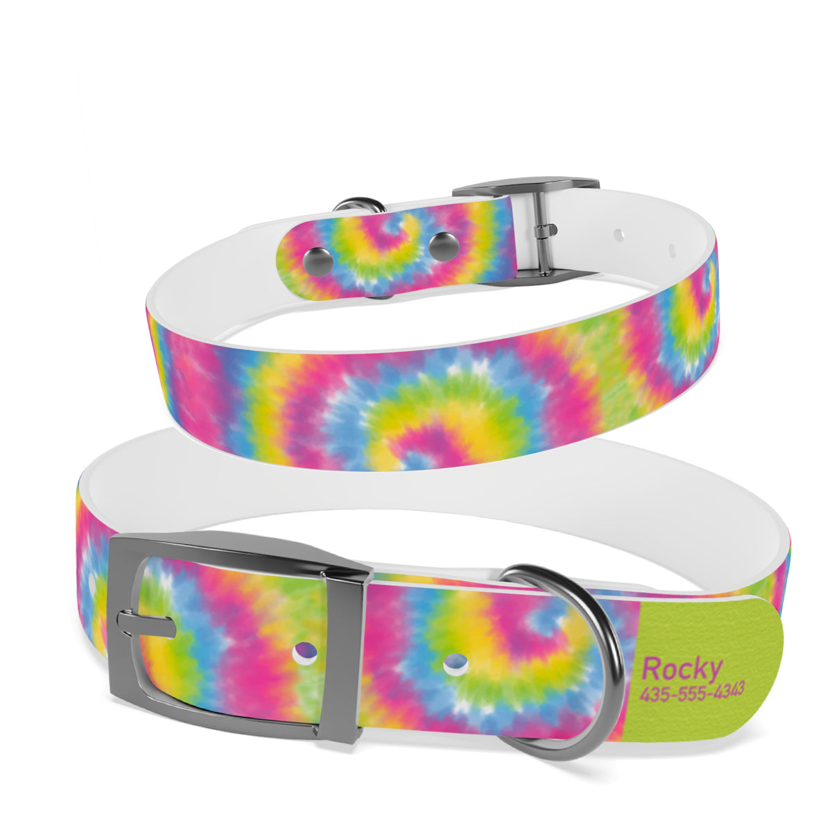 Personalized Tie Dye Dog Collar | Antimicrobial, Waterproof & Odor Resistant