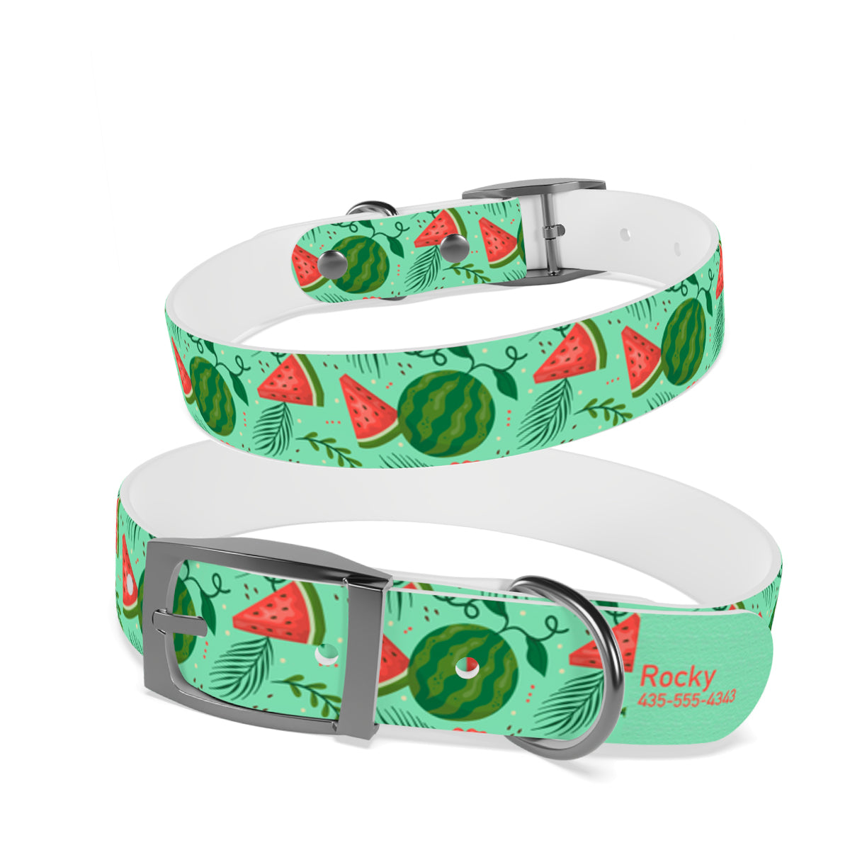 Personalized Watermelon Dog Collar | Antimicrobial, Waterproof & Odor Resistant