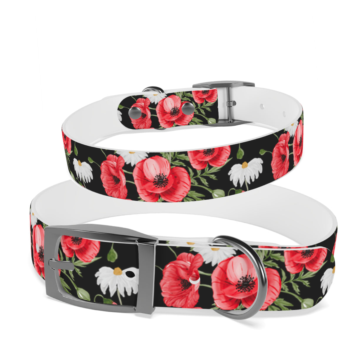 Personalized Poppy Dog Collar | Antimicrobial, Waterproof & Odor Resistant