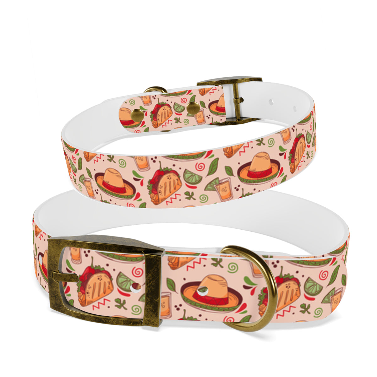 Personalized Tacos Dog Collar | Antimicrobial, Waterproof & Odor Resistant
